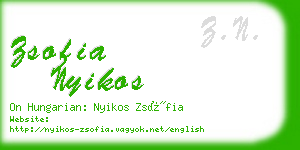 zsofia nyikos business card